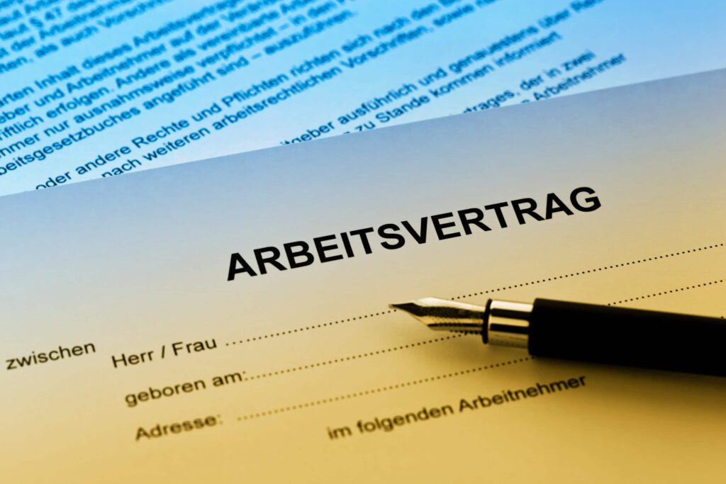 vertrag arbeitsvertrag all-in